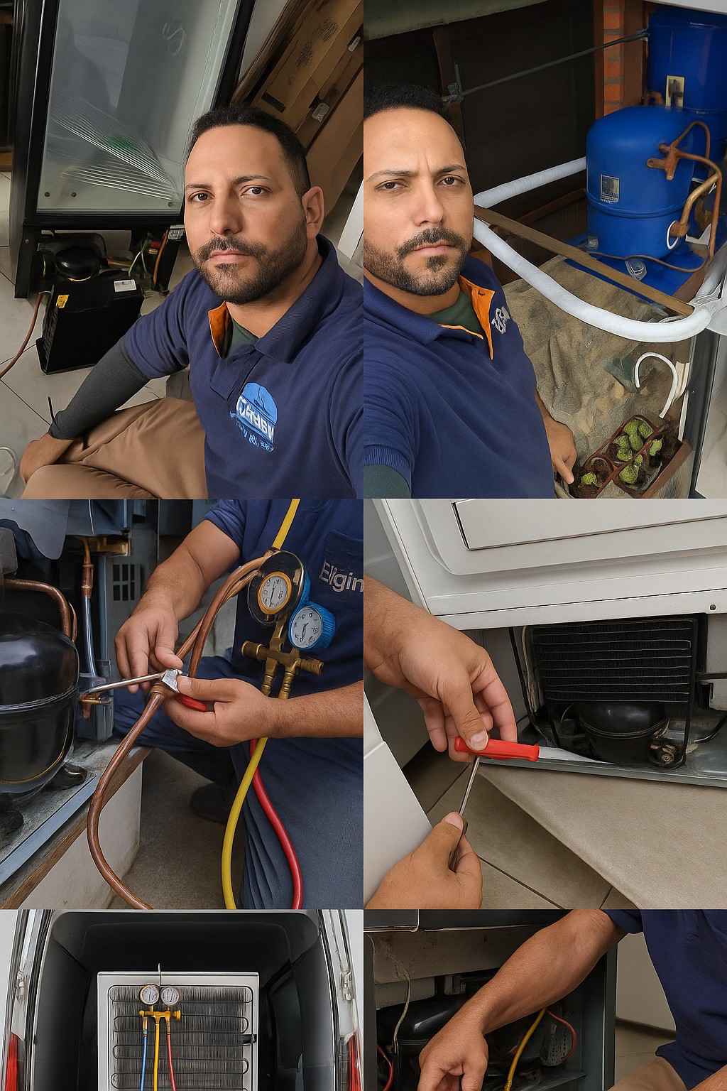 Instalação de sistema de refrigeração